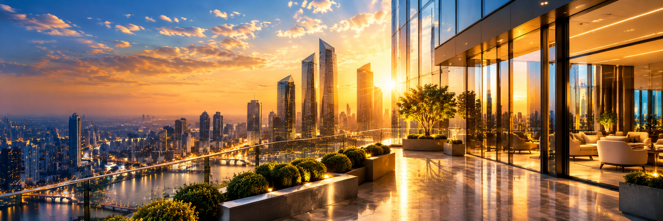 Modern luxury real estate skyline